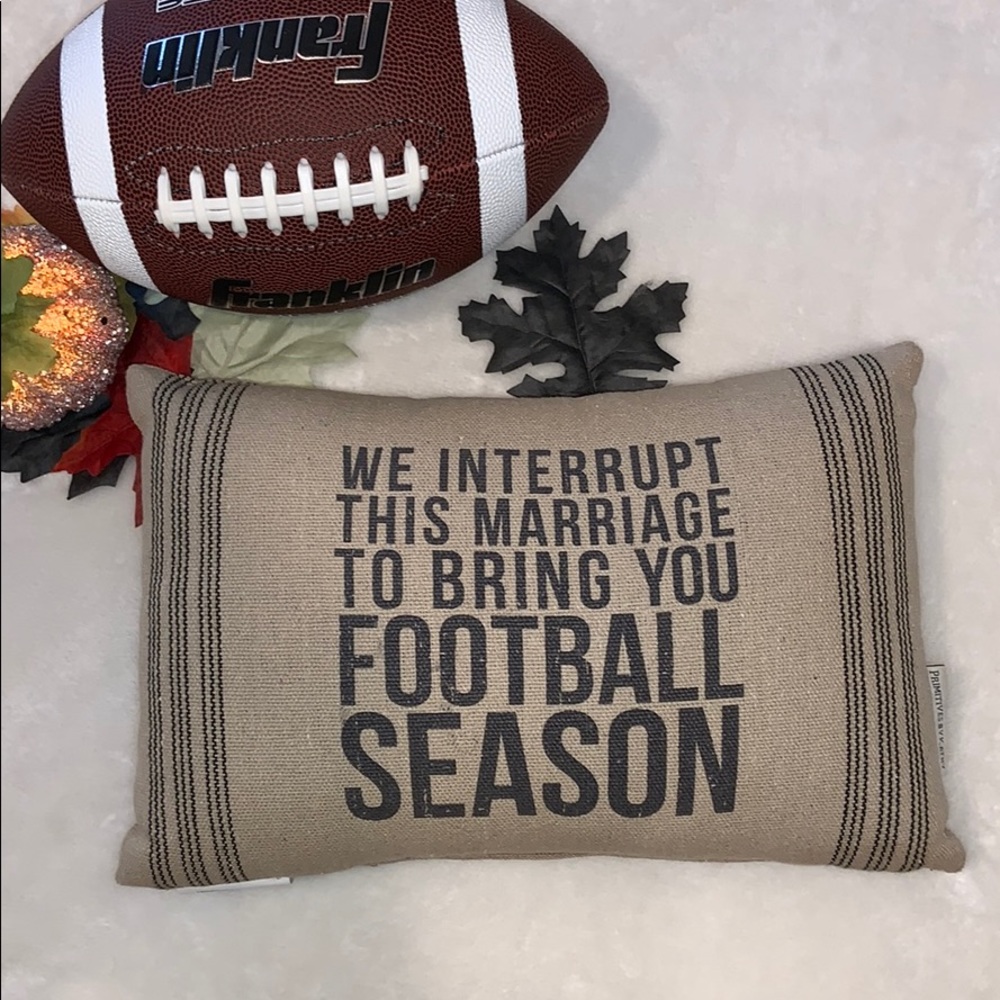 Football season decorative pillow